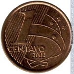 1 сентаво 2002 г. Бразилия(3) - 72.4 - реверс