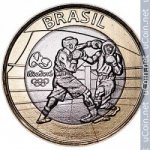 1 реал 2016 г. Бразилия(3) - 72.4 - аверс