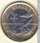 1 реал 2016 г. Бразилия(3) - 72.4 - аверс