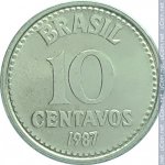 10 сентаво 1987 г. Бразилия(3) - 72.4 - реверс