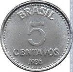 5 сентаво 1986 г. Бразилия(3) - 72.4 - реверс