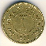 1 цент 1992 г. Гайана(4) -9.1 - аверс