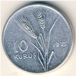 10 кирш 1976 г. Турция(23) - 88.1 - аверс