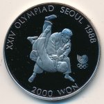 2000 вон 1987 г. Корея Южная(12) -26.9 - аверс