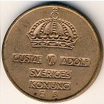 2эре 1954 г. Швеция(31) - 130.6 - реверс