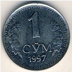 1 сум 1997 г. Узбекистан(23) -17.1 - аверс