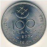 100 франков 1977 г. Коморские острова (12) - 26.5 - аверс