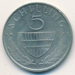 5 шиллингов 1974 г. Австрия(1) - 256 - аверс