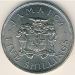 5 шиллингов 1966 г. Ямайка(27) -36.7 - аверс