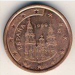 5 центов 1999 г. Испания(10) -411.6 - реверс