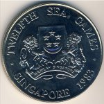 5 долларов 1983 г. Сингапур(19) - 37.1 - реверс