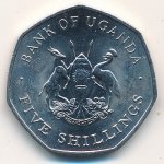 5 шиллингов 1987 г. Уганда(23) - 44.3 - реверс