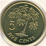 5 центов 1990 г. Сейшелы(19) -5.4 - аверс
