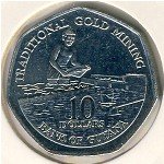 10 долларов 2007 г. Гайана(4) -9.1 - аверс