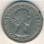 6 пенсов  1967 г. Великобритания(5) -1989.8 - реверс