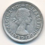 six pence 1957 г. Австралия (1) - 5599 - реверс