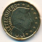 20 центов 2002 г. Люксембург(13) - 341.3 - реверс