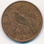 1 пени 1950 г. Новая Зеландия(16) -46.8 - аверс