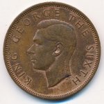 1 пени 1950 г. Новая Зеландия(16) -46.8 - реверс