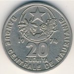 20 угий 2003 г. Мавритания(13) - 18.2 - аверс