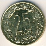 25 франков 1980 г. Центрально-африканская республика (25) - 9.6 - аверс