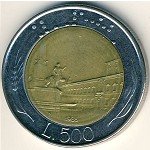 500 лир 1984 г. Италия(10) - 266.5 - аверс
