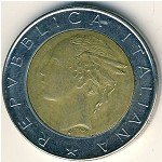 500 лир 1984 г. Италия(10) - 266.5 - реверс