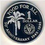 1 доллар 1995 г. Тринидад и Тобаго(22) - 8.4 - аверс
