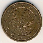 5 центов 2002 г. Германия(6) - 764.6 - реверс