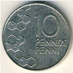 10 пенни 1991 г. Финляндия(24) -510.5 - аверс