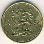 50 центов 1992 г. Эстония(26) - 130.1 - реверс