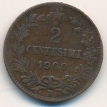 2 сентесеми 1900 г. Италия(10) - 266.5 - аверс
