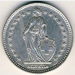 2 франка 1976 г. Швейцария(25) -71.1 - реверс