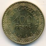 100 песо 2014 г. Колумбия(12) -21.9 - аверс