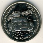 2 фунта 1997 г.   Остров Мэн  (15) - 229.7 - аверс