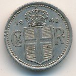 10 эйре 1940 г. Исландия(10) - 107.6 - реверс