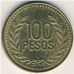 100 песо 2011 г. Колумбия(12) -21.9 - аверс