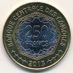 250 франков 2013 г. Коморские острова (12) - 26.5 - аверс