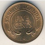 5 центов 1974 г. Уганда(23) - 44.3 - реверс