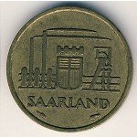 10 франков 1954 г. Саар (18) -20 - реверс