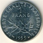 1 франк 1961 г. Франция(24)-  880.5 - аверс