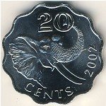 20 центов 2003 г. Свазиленд(19) -17 - аверс
