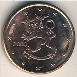 5 центов 2000 г. Финляндия(24) -473.5 - реверс