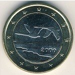 1 евро 2000 г. Финляндия(24) -510.5 - реверс