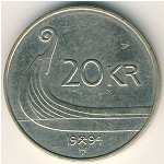 20 крон 2002 г. Норвегия(16) -98.7 - аверс