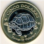 5 долларов 2008 г. Галапагосские острова (4) -15.9 - аверс