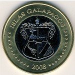 5 долларов 2008 г. Галапагосские острова (4) -15.9 - реверс