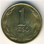 1 песо 1990 г. Чили(25) - 8.5 - аверс