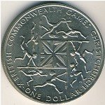 1 доллар 1974 г. Новая Зеландия(16) -46.8 - аверс