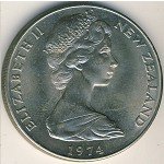 1 доллар 1974 г. Новая Зеландия(16) -46.8 - реверс